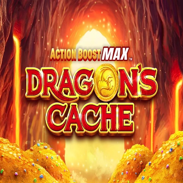 Action Boost Max Dragon's Cache game by SpinPlay Games – logo hosted on BetOnRed Casino