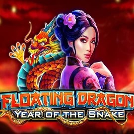 Floating Dragon Year of the Snake slot logo by Pragmatic Play at BetOnRed Casino