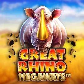 Great Rhino Megaways slot logo by Pragmatic Play at BetOnRed Casino